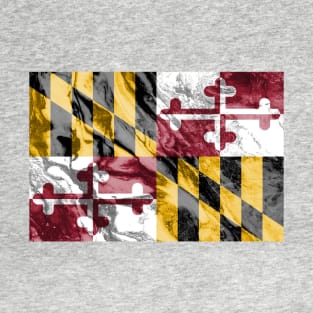 Flag of Maryland - Marble texture T-Shirt